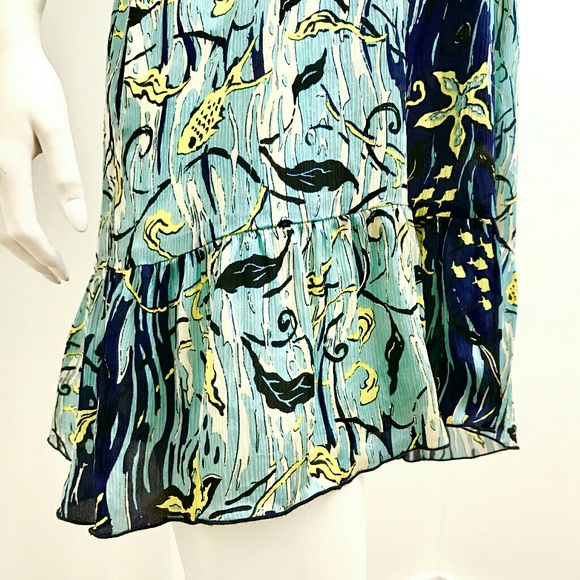 Anna Sui Printed Silk Dress With Ruffles - Picture 7 of 8